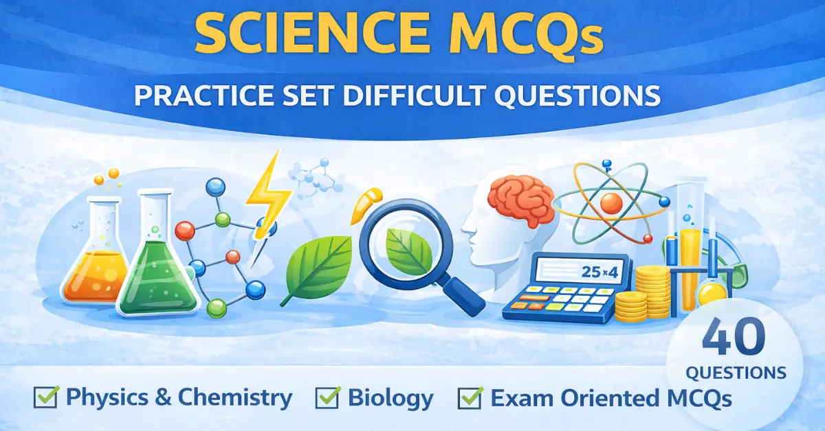 RRB NTPC 2025 Science MCQs Practice Set Difficult Level Questions With Answers